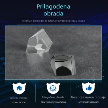 Optičko staklo, pravokutna krova-prizma, cementirana prizma-leća, 12.5 mm