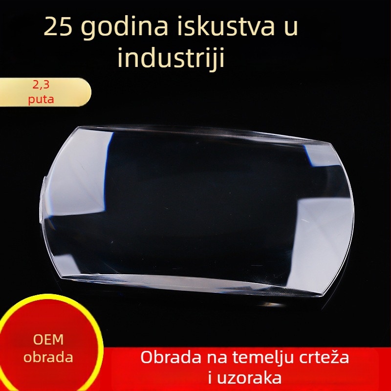 Bi-konveksna akrilna leća za projektor i eksperimentalnu opremu za fizičku optiku, prizma