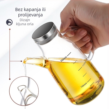 Staklena boca za ulje bez curenja, pogodna za sezamovo ulje, sojin umak i ocat, europski stil kuhinje