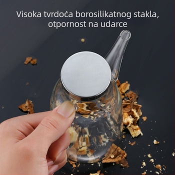 Staklena boca za ulje bez curenja, pogodna za sezamovo ulje, sojin umak i ocat, europski stil kuhinje