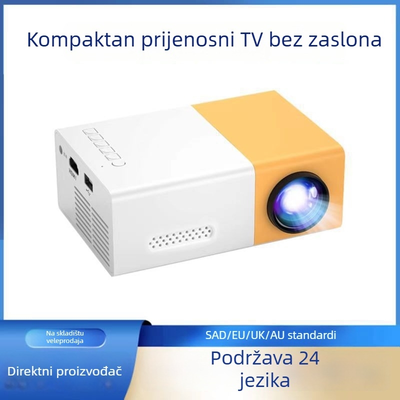 YG300 Little Yellow Chicken prijenosni projektor za kućnu upotrebu s kabelskim zrcanjem zaslona telefona i dječjom bežičnom zabavom