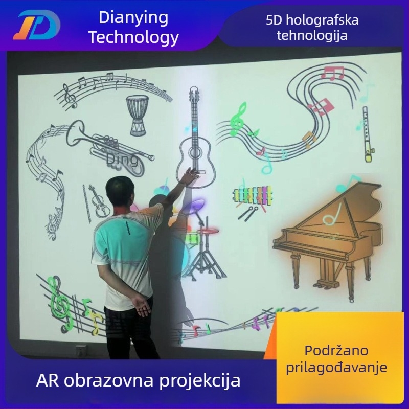 AR interaktivni projektor za obrazovne institucije s glazbenim zidom, dječjim igralištem i atrakcijama sa senzorom