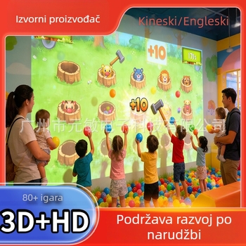 Interaktivni sustav projekcije all-in-one za igru s bacanjem lopti na dječjim igralištima