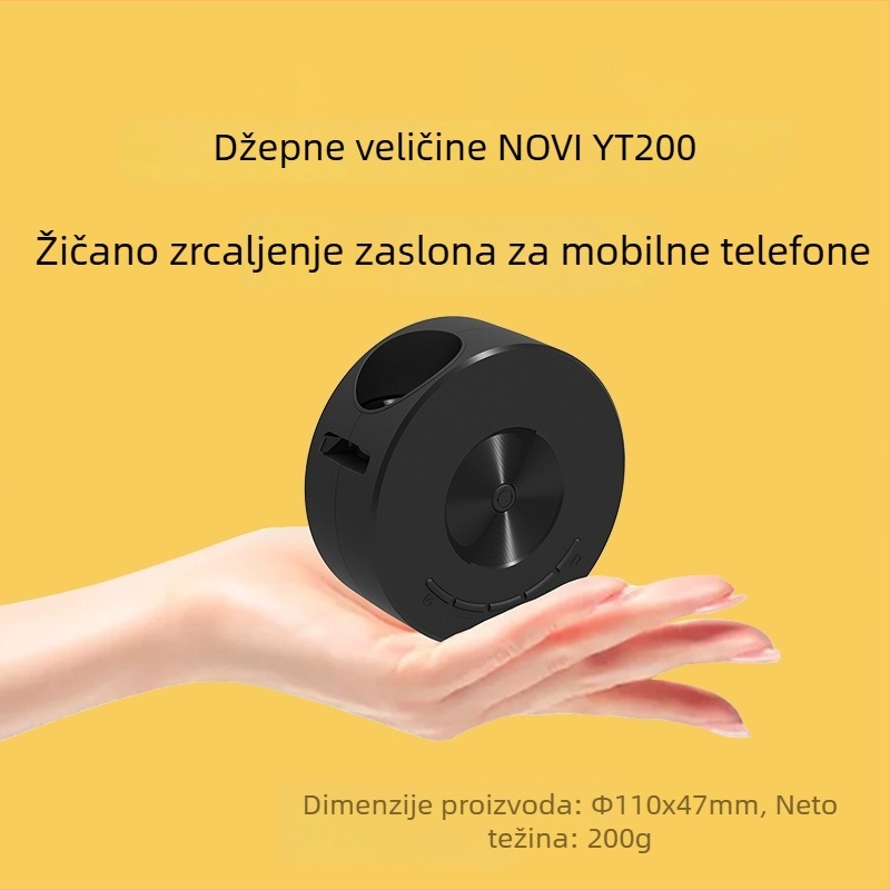 YT200 Prijenosni Mini Projektor za Kućnu Upotrebu, Inteligentni HD Projektor 1080P