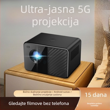 C8 Novi model pametni projektor za spavaću sobu i kućnu kancelariju 1080P, Wi‑Fi, projekcija na bijeli zid, iznimno jasna slika