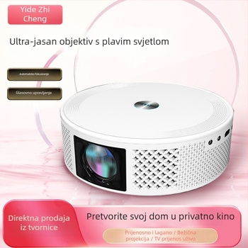 Z8 zidni projektor za kućno kino — Wi‑Fi, 720p, 100-inčni projekt, pametno glasovno upravljanje, preslikavanje zaslona s telefona