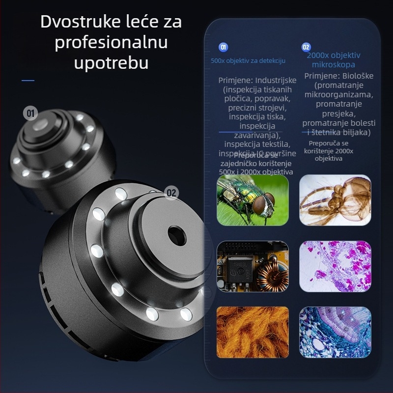 Novi WiFi digitalni mikroskop 500W Pixel HD, prijenosni industrijski mikroskop