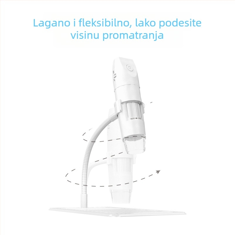 Bežični digitalni povećalo za pametni telefon, 1080P Wi-Fi, HD elektronički mikroskop, 1000× povećanje