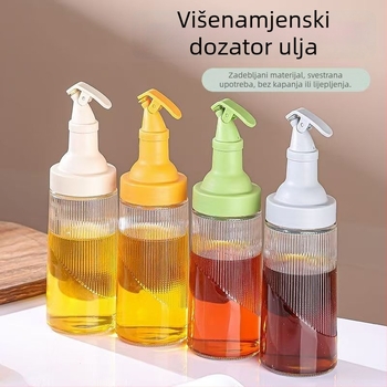 Staklena boca za ulje 380 ml – protiv curenja i kapljanja, za ulje, sojin umak i ocat