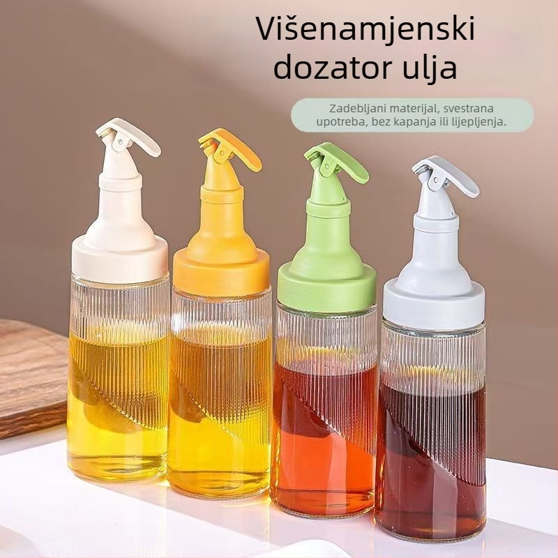 Staklena boca za ulje 380 ml – protiv curenja i kapljanja, za ulje, sojin umak i ocat