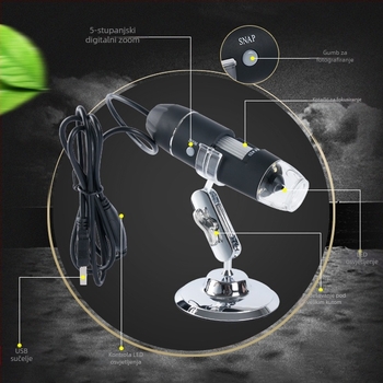 1600x USB digitalni mikroskop – ručni prijenosni mikroskop za održavanje i industrijsku inspekciju