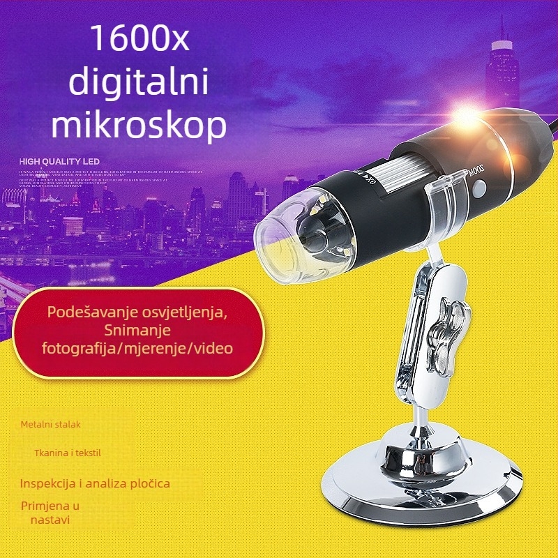 1600x USB digitalni mikroskop – ručni prijenosni mikroskop za održavanje i industrijsku inspekciju