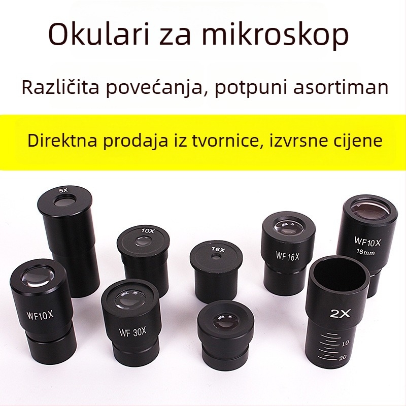 Okulari za mikroskop 5X 10X 16X WF10X WF16X WF25X WF30X, promjer 23,2 mm