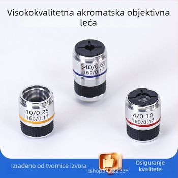Univerzalni achromatski objektiv za biološke mikroskope 4X/10X/40X