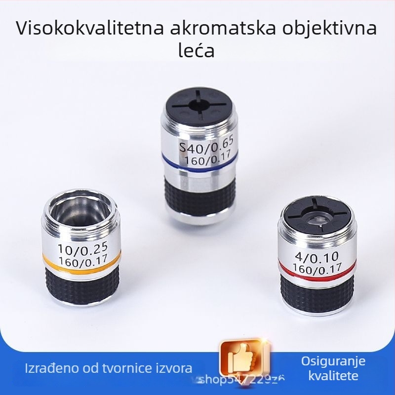 Univerzalni achromatski objektiv za biološke mikroskope 4X/10X/40X
