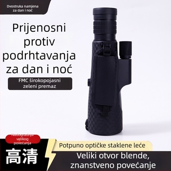 Monokularni teleskop sa zumom 10-30x50, prijenosni, ručni, s velikim okularom, za fotografiju, na otvorenom, noćni vid