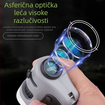 Dječji ručni digitalni mikroskop, džepni mikroskop za učenike, prenosni mikroskop za promatranje stanica