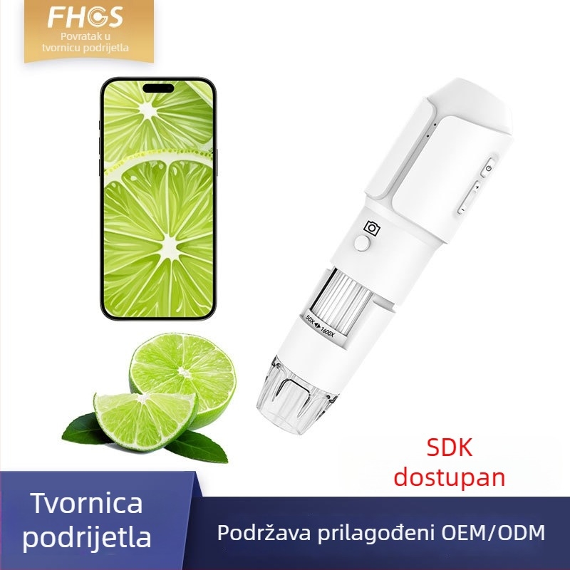 WiFi digitalni mikroskop visokih rezolucija za Android i iOS, za njegu kože i kose, inspekcija grinja, prilagodljivo povećalo