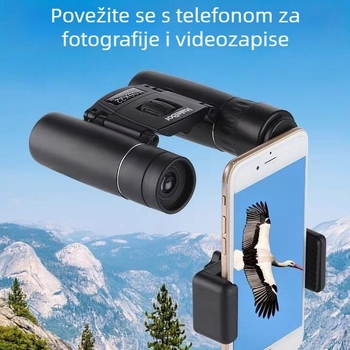 Dvotubni binokularni teleskop za noćni vid, visoka rezolucija, veliko uvećanje, snajperska optika, domet 30.000 m, fotografiranje telefonom