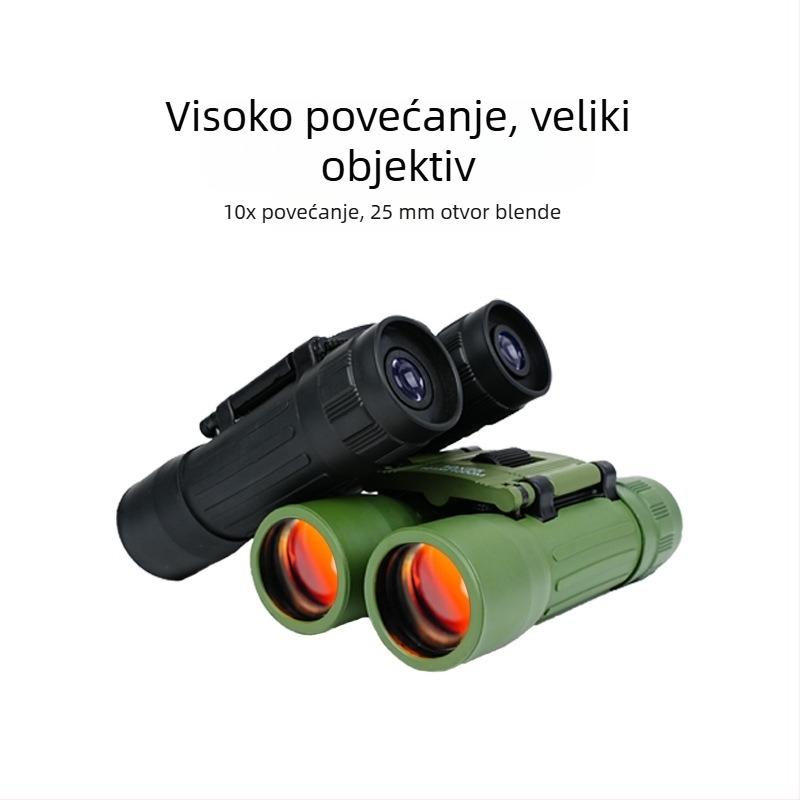 Dječji 10x25 HD binokli – kompaktni za vanjske aktivnosti planinarenja i kampiranja