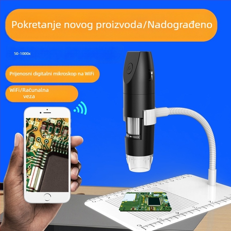 316WiFi digitalni mikroskop, 1000x povećanje, 2 MP, bežični, bez postolja