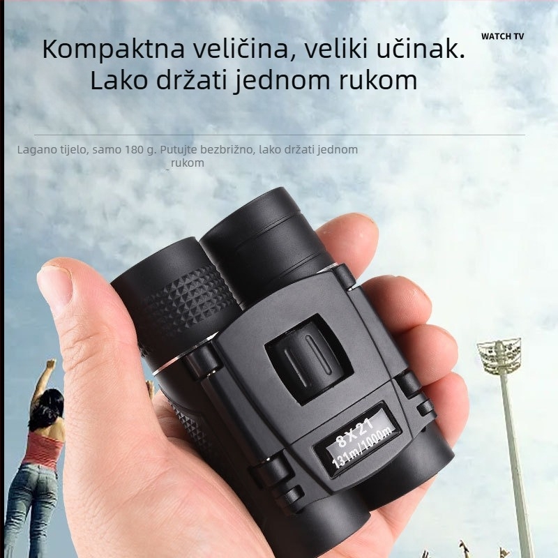 Nova 8x21 binokular s visokim uvećanjem i HD slikom, kompaktni za fotografiranje na otvorenom i koncerte, mini teleskop