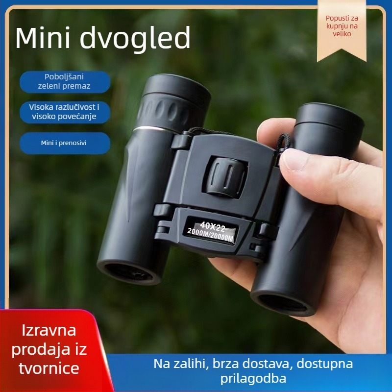 Binokular s visokim povećanjem i HD kvalitetom, kompaktan za aktivnosti na otvorenom, pogodan za odrasle i djecu