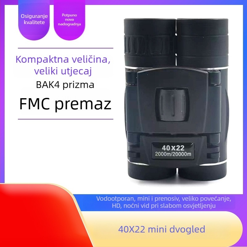 Binokular s visokim povećanjem i HD kvalitetom, kompaktan za aktivnosti na otvorenom, pogodan za odrasle i djecu