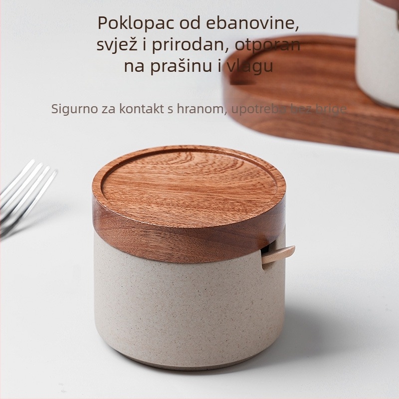 Keramički set za začine – posude za sol, ulje, umak i ocat
