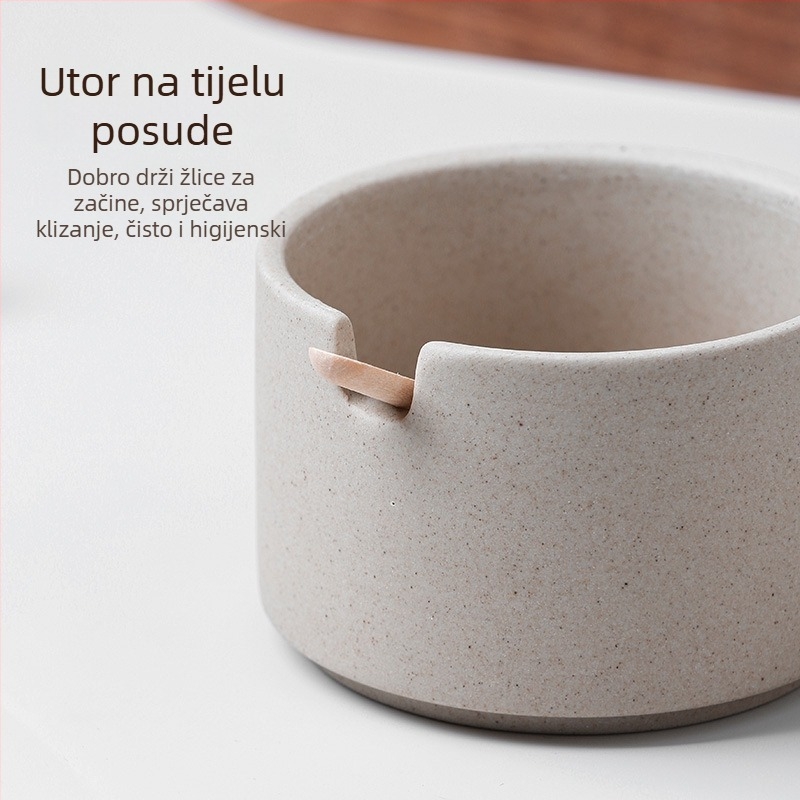 Keramički set za začine – posude za sol, ulje, umak i ocat