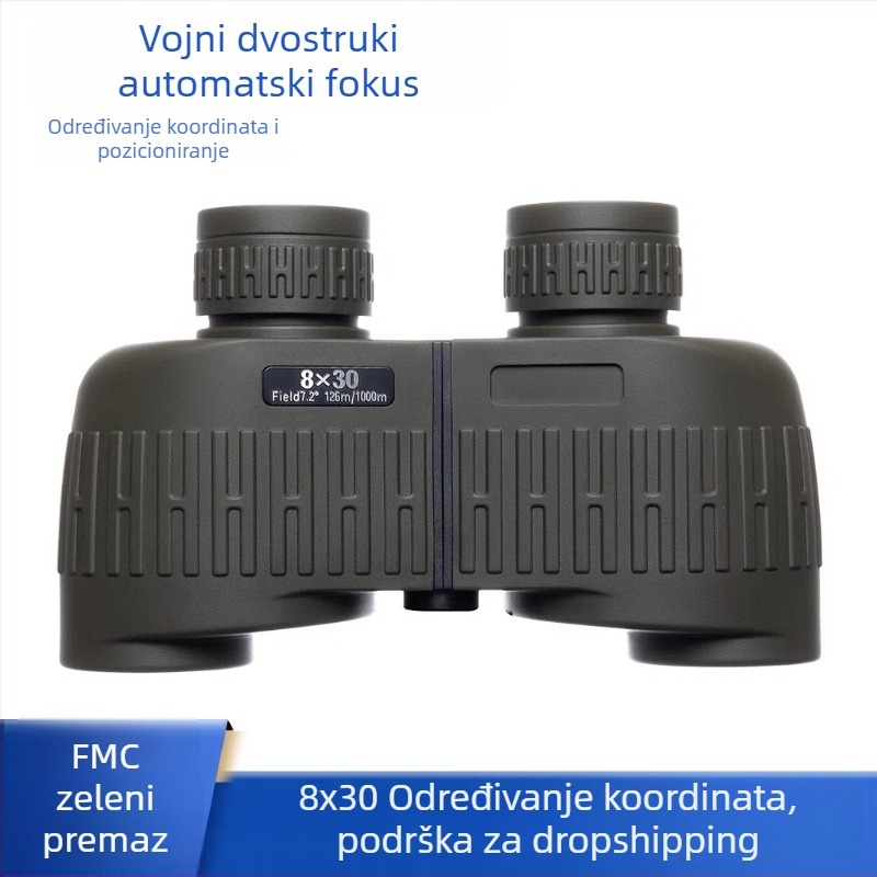 8x30 koordinacijski teleskop za vanjsku upotrebu, napunjen dušikom, vodootporan, HD, domet do 10.000 m