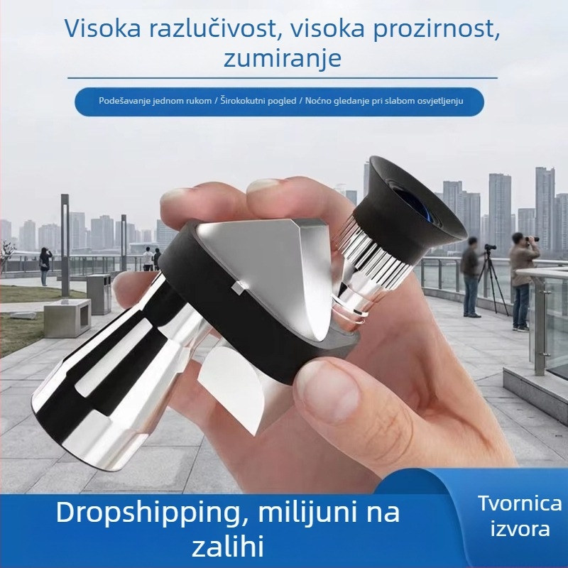 Kompaktni monocularni teleskop za pametni telefon, kutni nosač, vanjska fotografija visoke magnifikacije