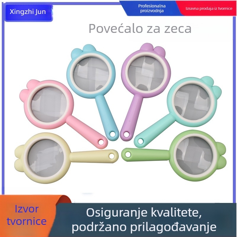 60 mm dječja ručna lupa, plastična, prijenosna, za znanstvene pokuse i crtane likove - igračka