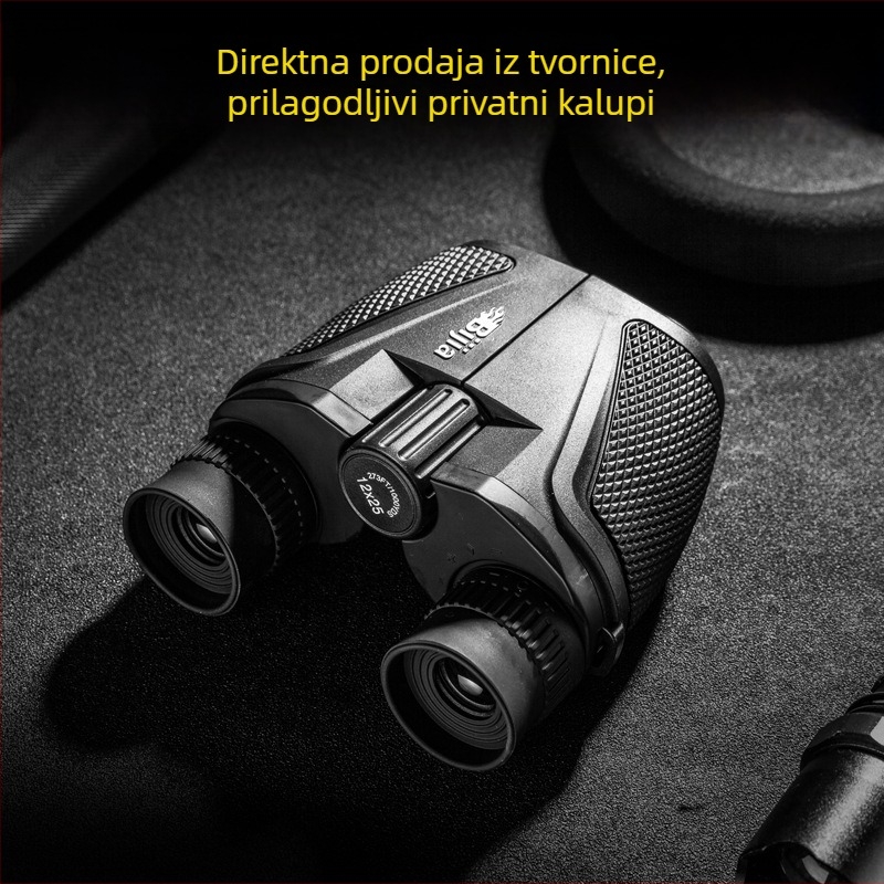 BIJIA 12x25 binokuli visoke snage, HD, džepno noćno viđenje, prijenosni za odrasle i djecu