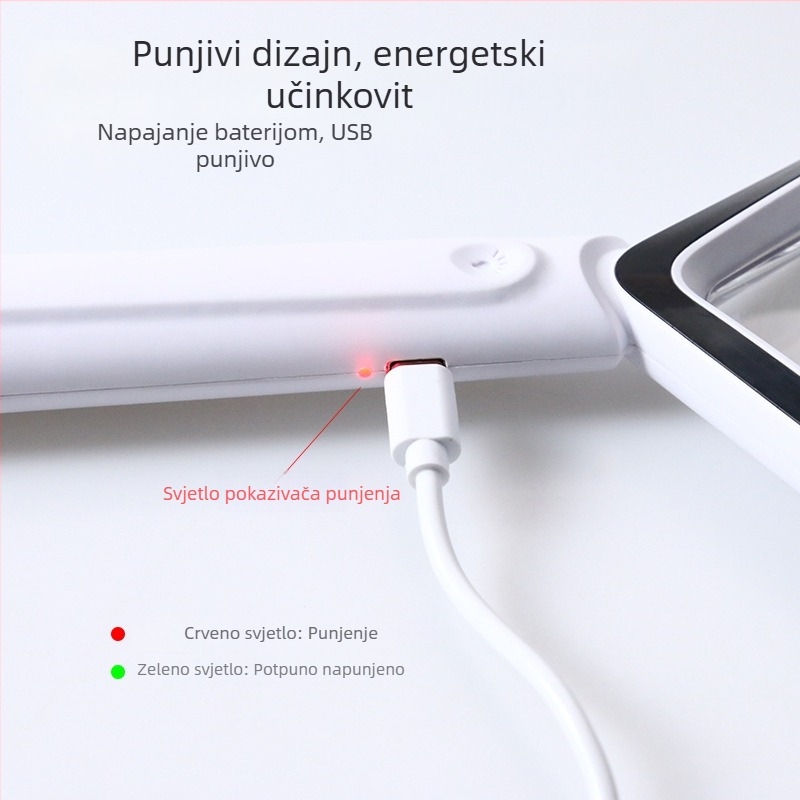 XT-1311 Prijenosno pravokutno povećalo sa 20 LED, USB punjenje, za čitanje starijima