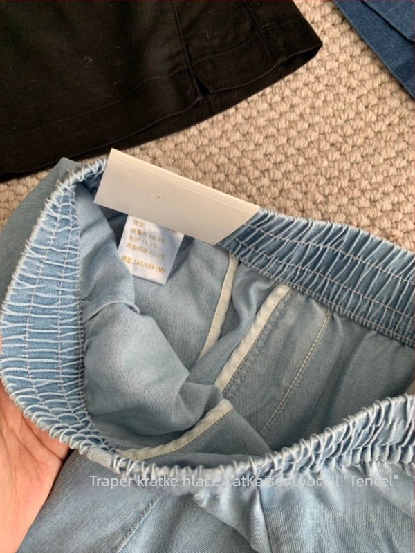 CatKaiser Lyocell denim šortse za žene – visokim strukom, elastičan pojas, dužina 3/4, lagani ljetni casual sportski stil