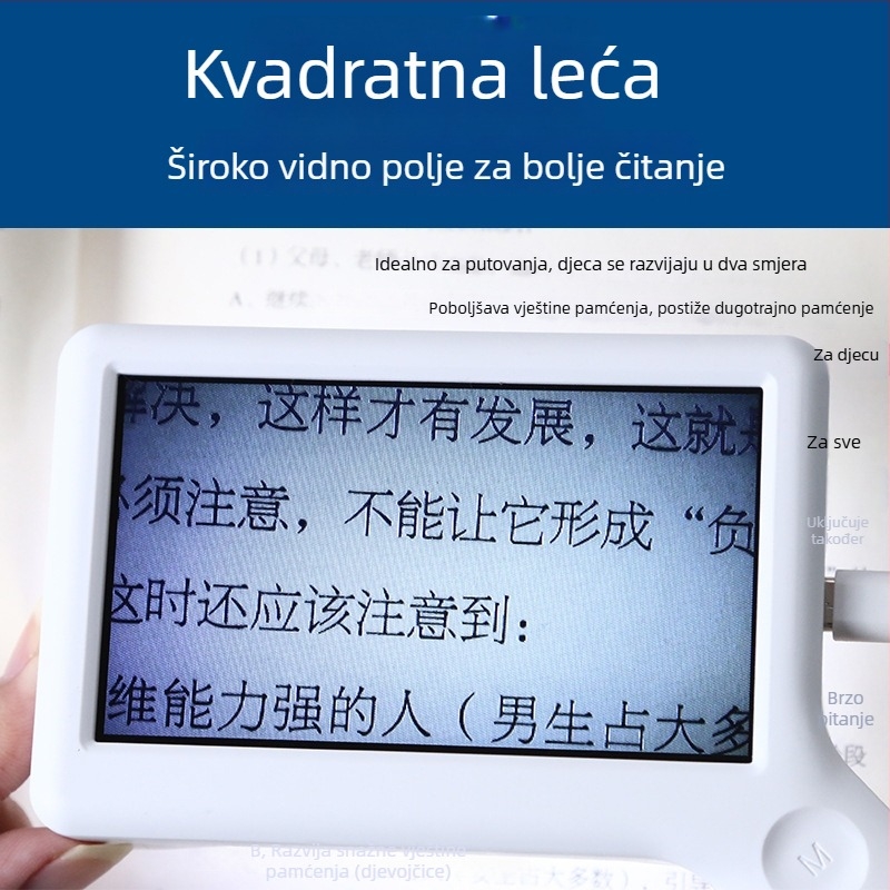 XT-8686 prijenosni visokorazlučivi elektronički vizualni asistent za čitanje i povećanje