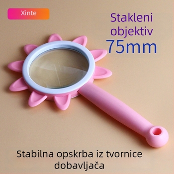 5x ručna lupa s dizajnom suncokreta, za predškolske znanstvene eksperimente, otporna igračka djeci