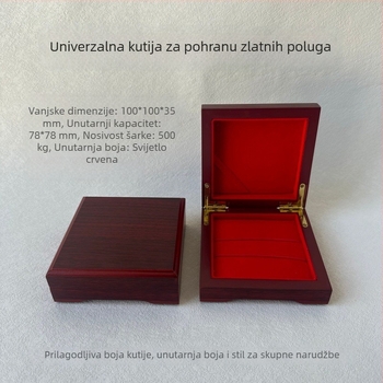 Drvena kutija za nakit s pohranom zlatnih ingota, srebrnih kovanica i kolekcije srebrnih ingota