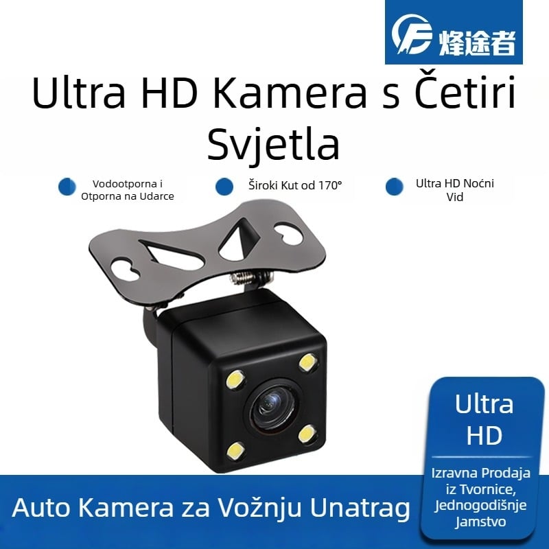 Vanjska kamera za backup automobila s CCD-om, četiri LED diode, HD slika