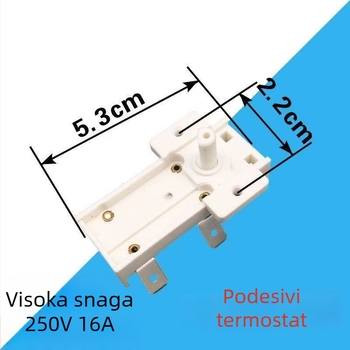 Univerzalni termostat za uljni radijator, 16A prilagodljivi temperaturni prekidač, bijeli