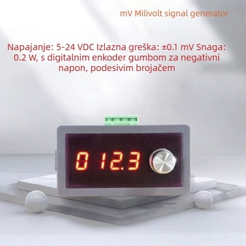 Visokoprecizni millivoltni generator signala za termopar, kontrolu temperature i senzor tlaka, model Q01H07, pulsni