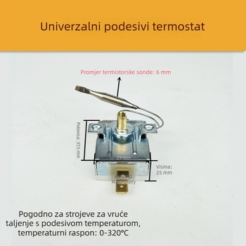 Stroj za toplinsko zavarivanje PPR cijevi s konstantnom temperaturom, mehanički regulator temperature, zavarivač i elektronički prekidač temperature