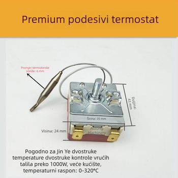 Stroj za toplinsko zavarivanje PPR cijevi s konstantnom temperaturom, mehanički regulator temperature, zavarivač i elektronički prekidač temperature