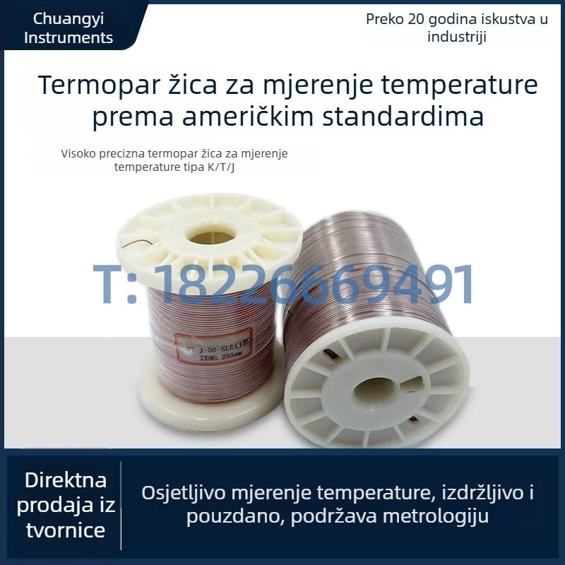 Precizna žica termopara tipa K, T i J, model TT-K-30, za mjerenje temperature u peći