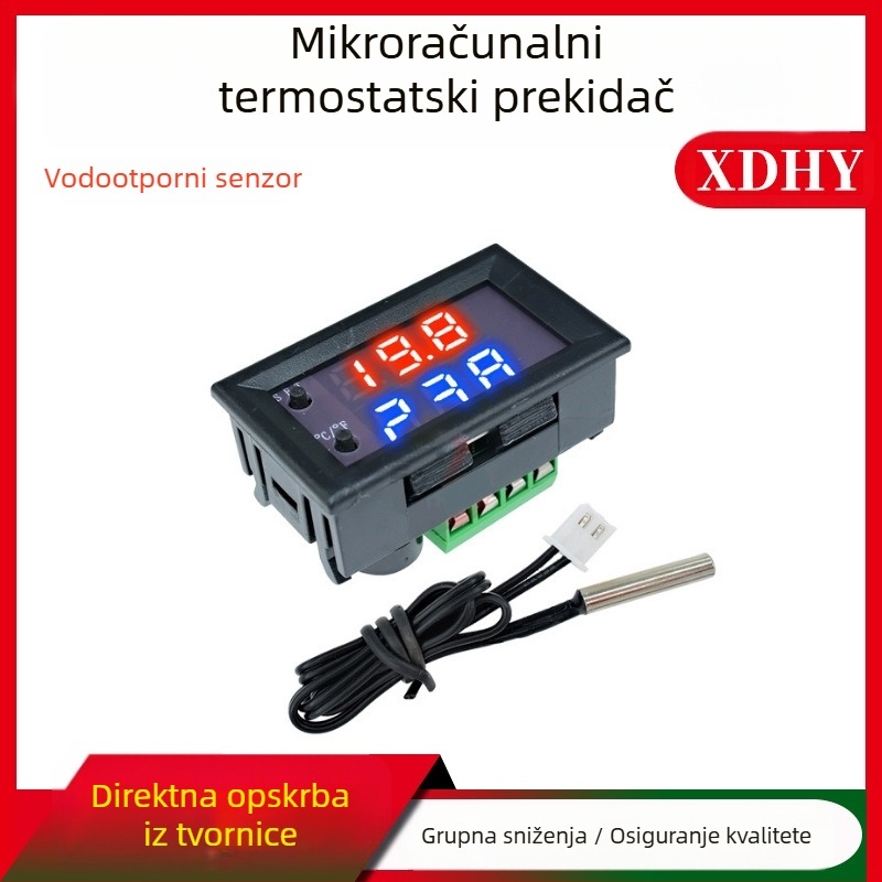 XDHY W2809 Digitalni termostat sa zaslonom za prikaz, prekidač za upravljanje temperaturom