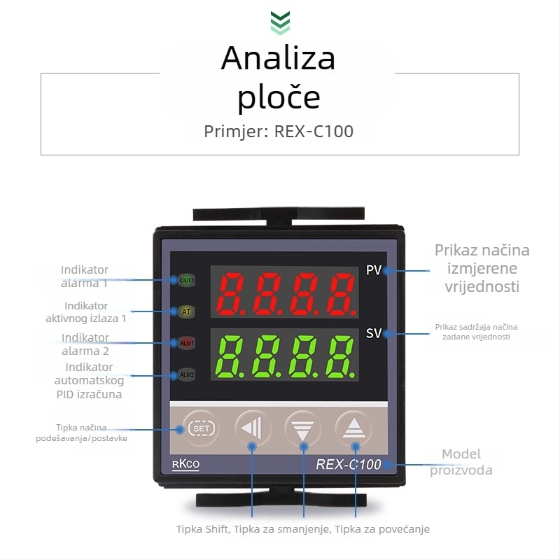 REX-C100-C400-C700-C900 Digitalni regulator temperature s prikazom i automatskim upravljanjem