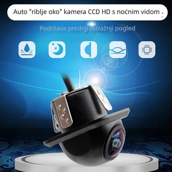 Kamera CCD za auto za stražnji i prednji prikaz s fisheye objektivom, 170° kut gledanja, 1080x720, IP68, 12V, s mjernim linijama
