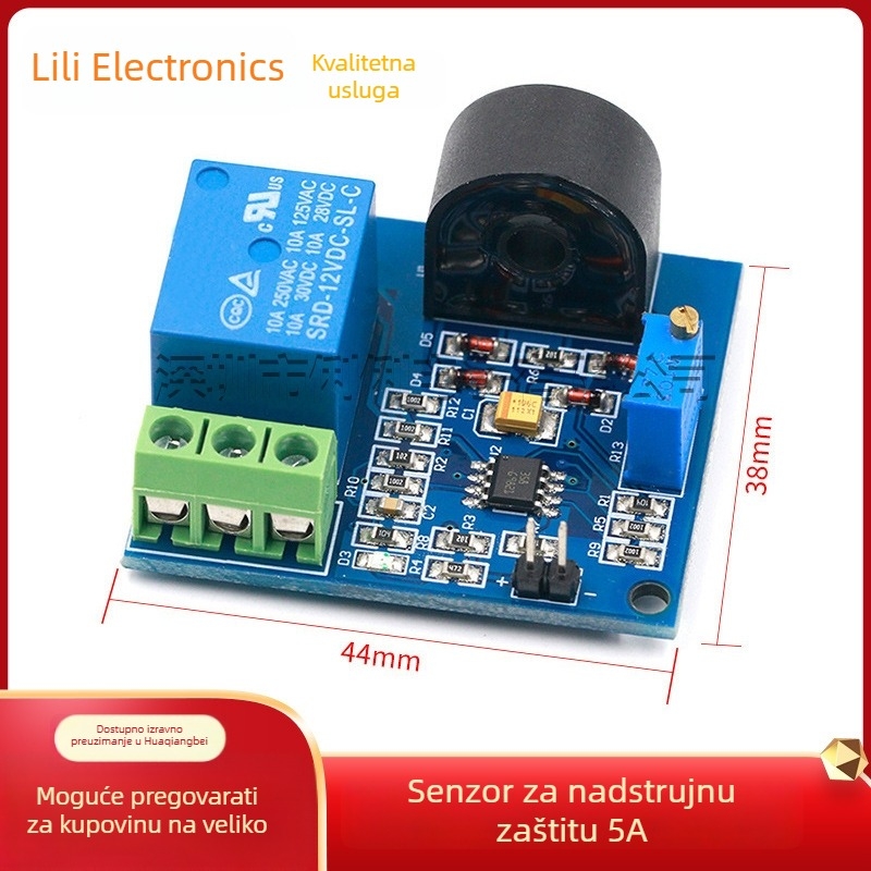 5A modul senzora za zaštitu od prevelikog strujnog opterećenja, senzor za otkrivanje izmjeničnog strujnog toka, relej 5V/12V/24V