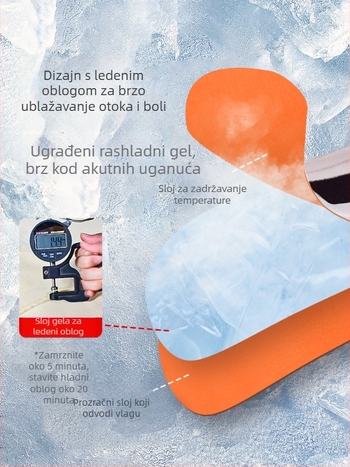 Elastični zapešćni pojas s gelom za hlađenje za uganuća, ozljede zgloba i bolove u tetivnoj ovojnici, pretjerano naprezanje zgloba — traka za lednu kompresiju